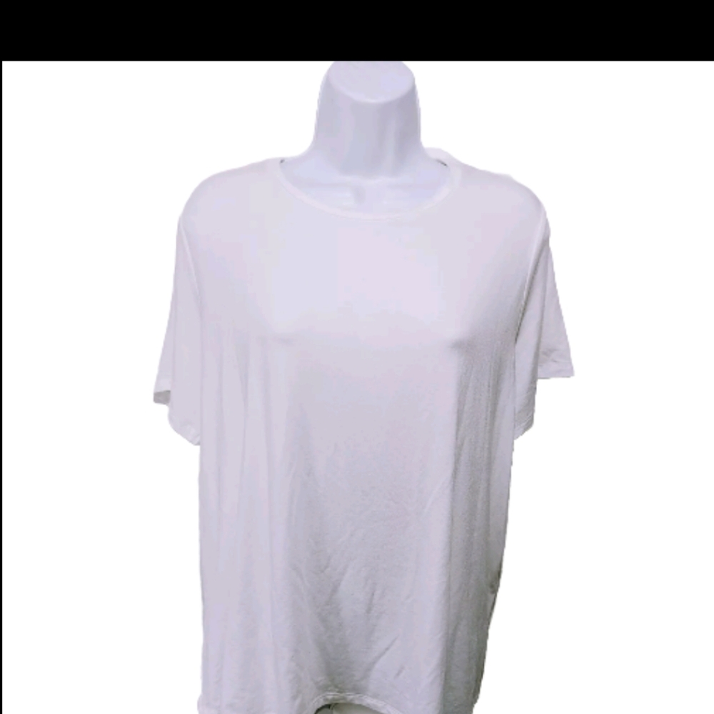 Eileen Fisher Tencel Blend T Shirt Short Sleeve Top XS White